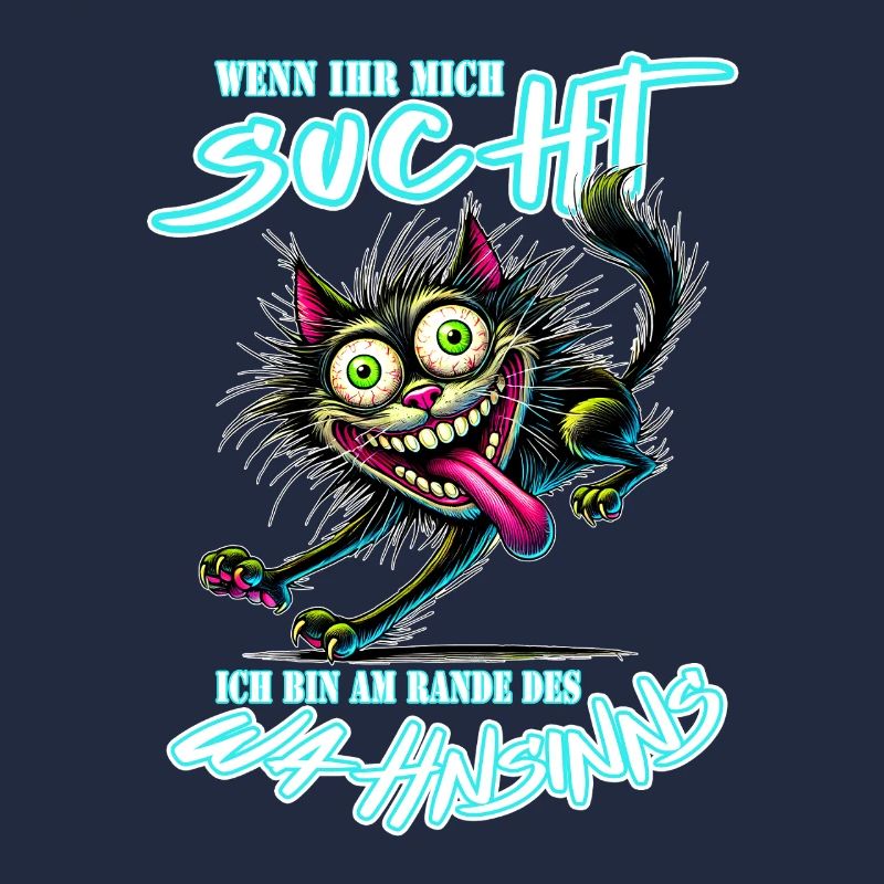 Crazy Katze am Rande des Wahnsinns Comic Stil