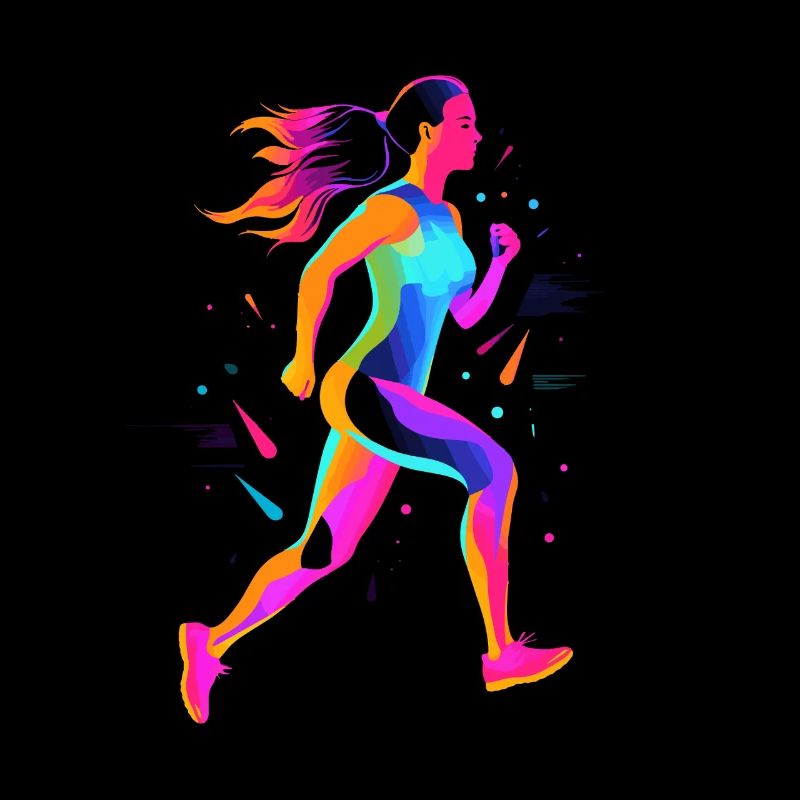 Läufermädchen Retrowave