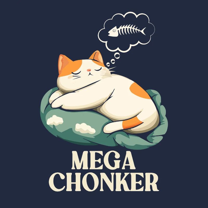 Mega Chonker Cat Pensée Poisson Bulle