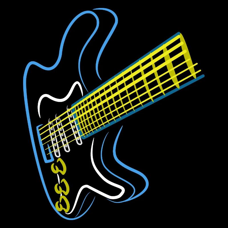 Blaues Gitarren Design