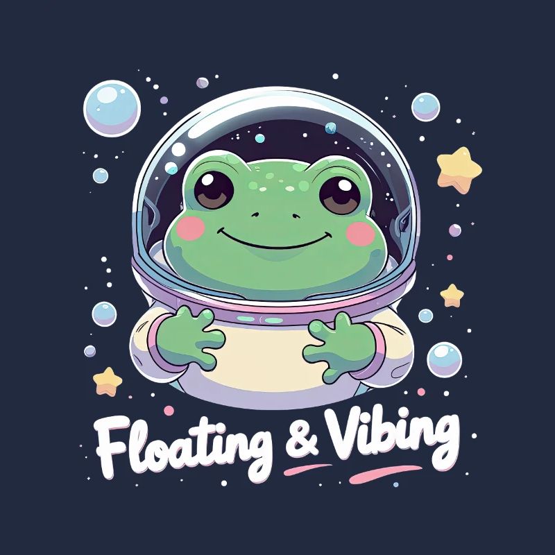 Floating & Vibing – Astronaut Frog in Space