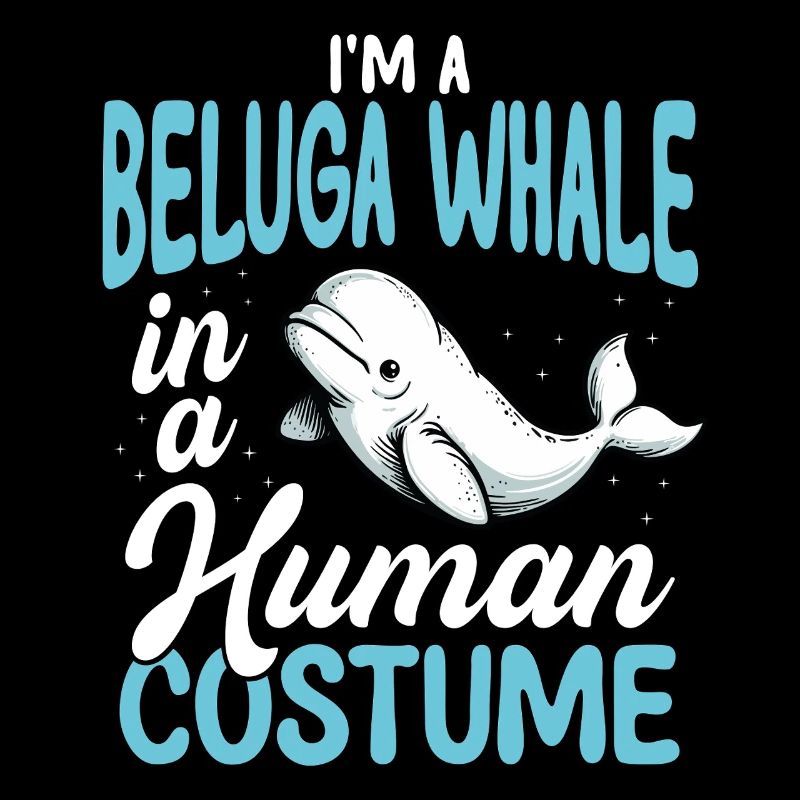 Beluga Whale in Human Costume Funny