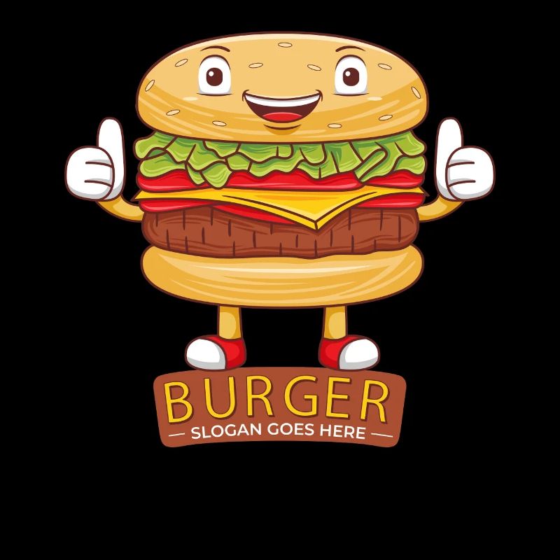 Mignon burger dessin animé art