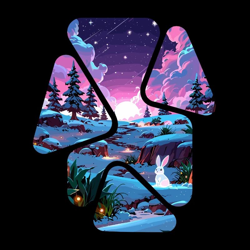 Landscape Snow Puzzle Fantasy - White Rabbit