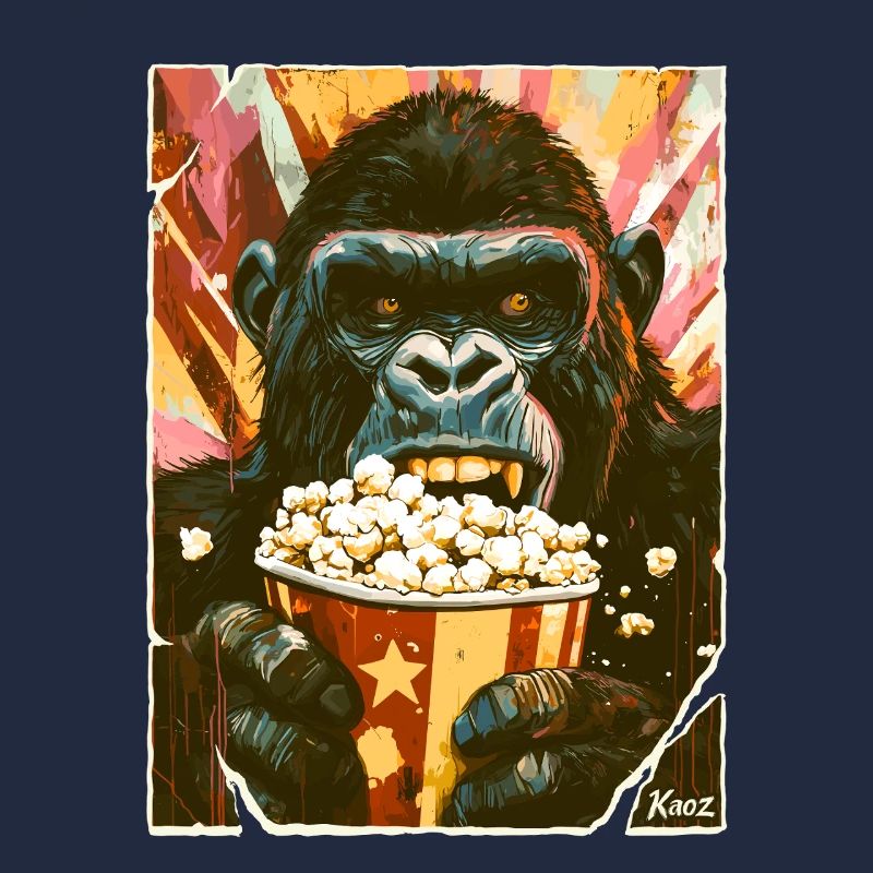 Gorille au pop-corn