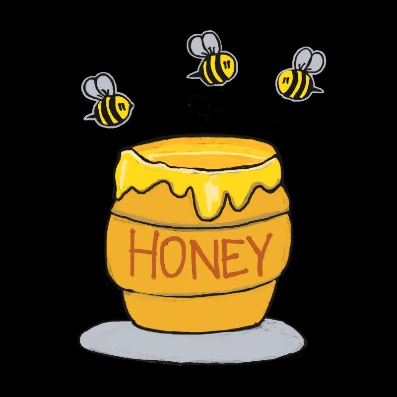 Honigtopf und fleißige Bienen