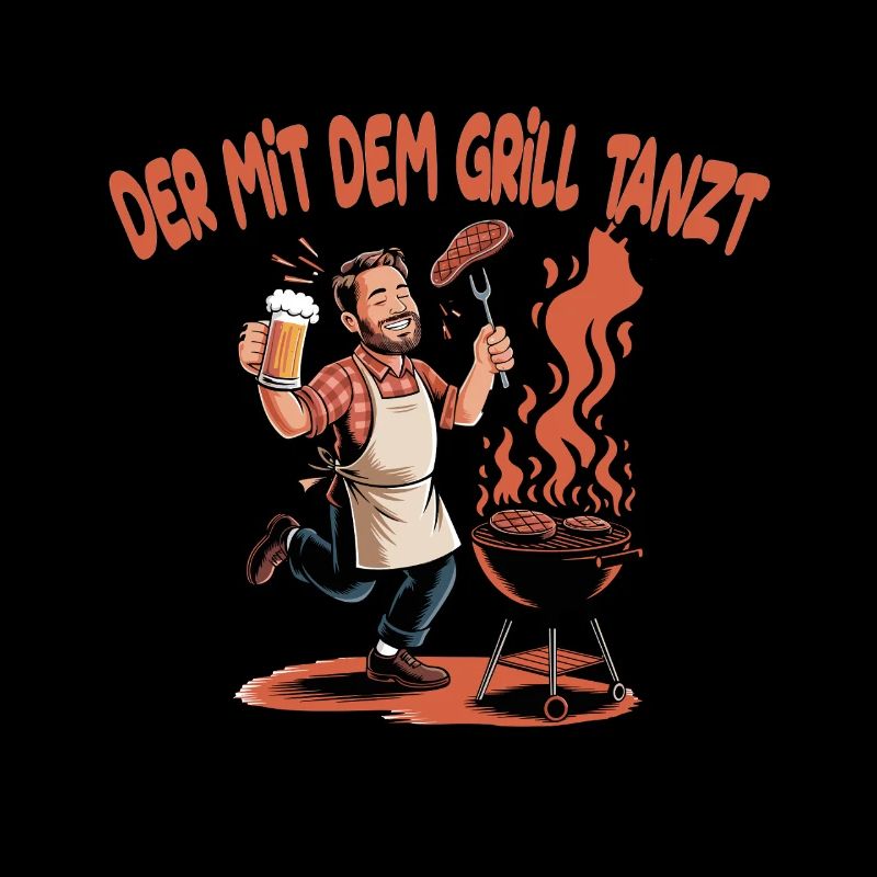 Dancing with the grill – grill master with humor