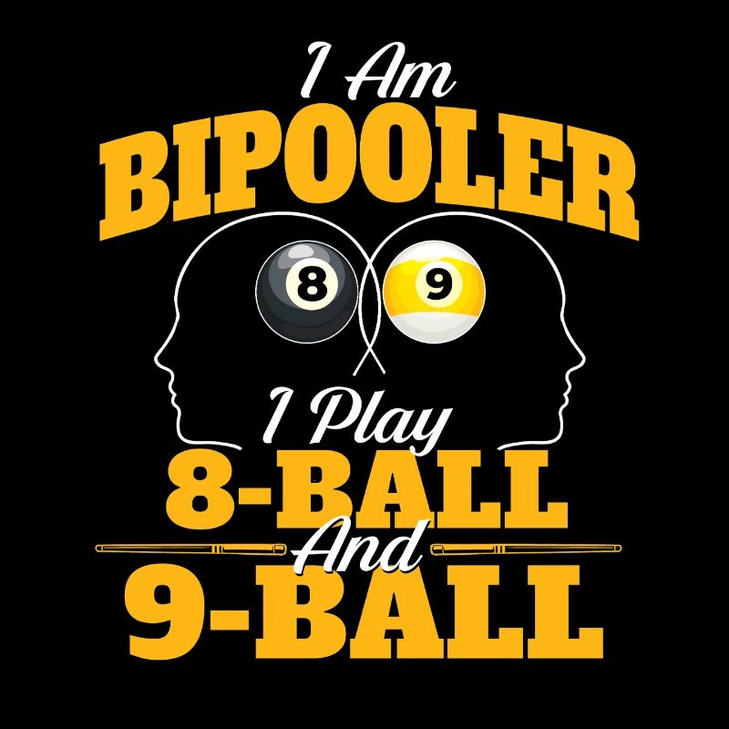 Ich bin Bipooler 8-Ball 9-Ball Billard Queue Spiel