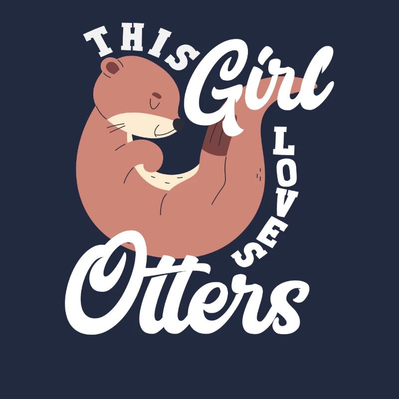 Seeotter Cartoon Mädchen