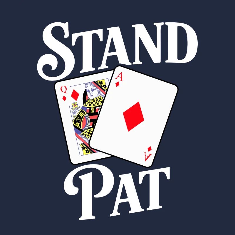 Conception de carte Stand Pat avec As et Dame