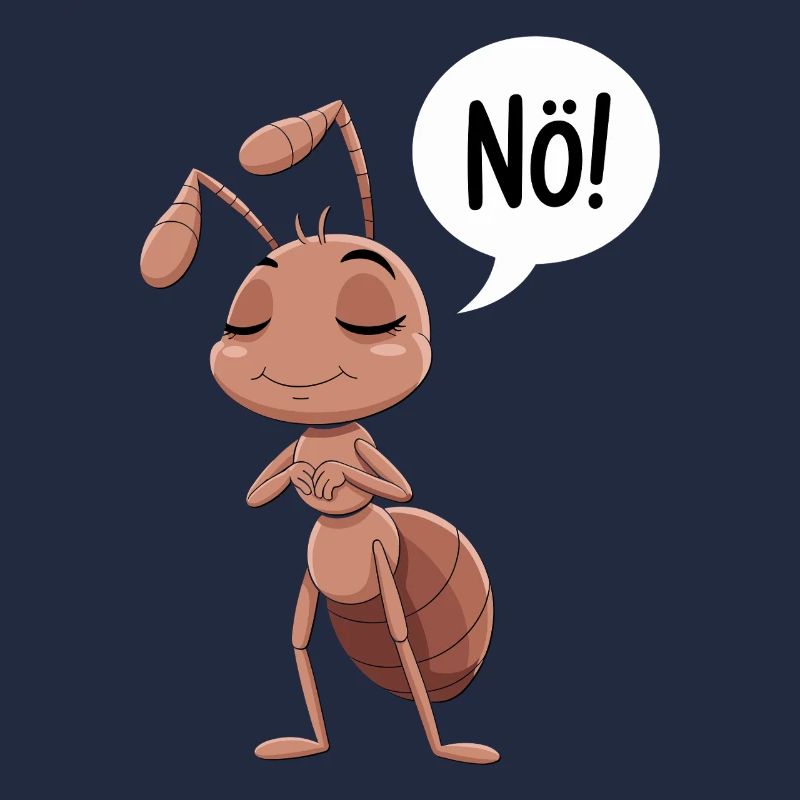 Non! Illustration de fourmi drôle
