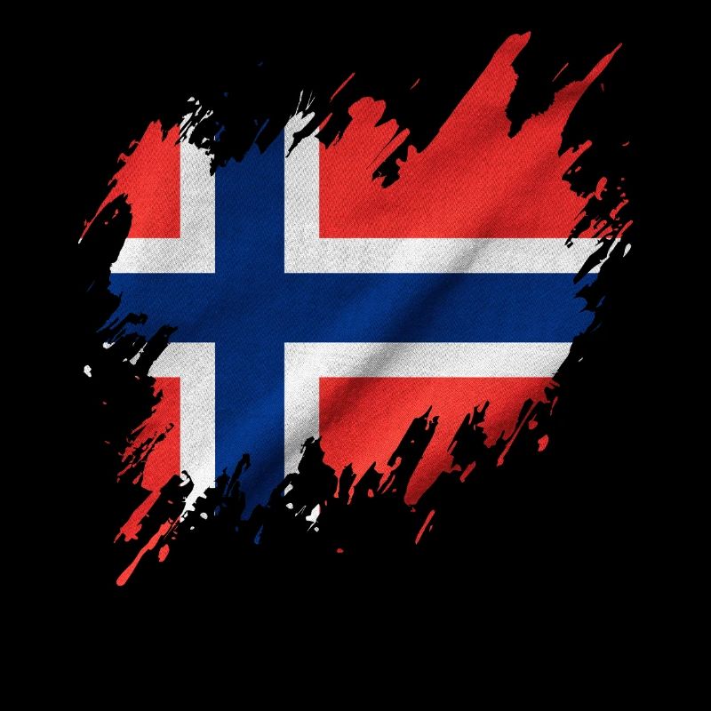 Drapeau norvégien, style déchiré