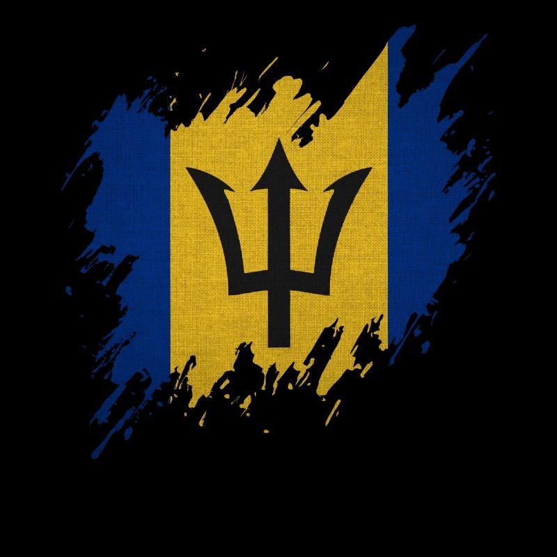 Drapeau de la Barbade, style déchiré