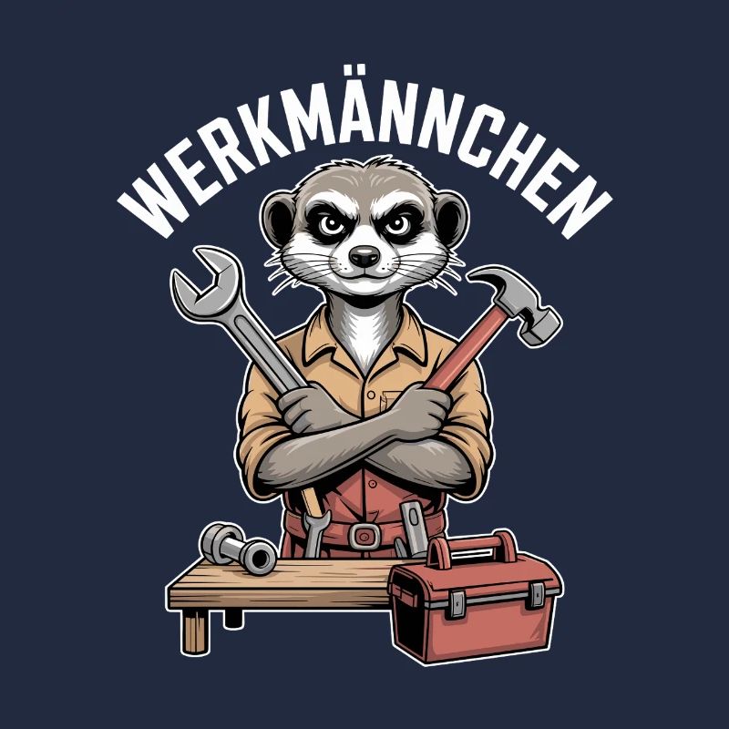 Erdmännchen Echter Heimwerker Mann Handwerker