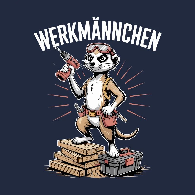 Erdmännchen Echter Heimwerker Mann Handwerker
