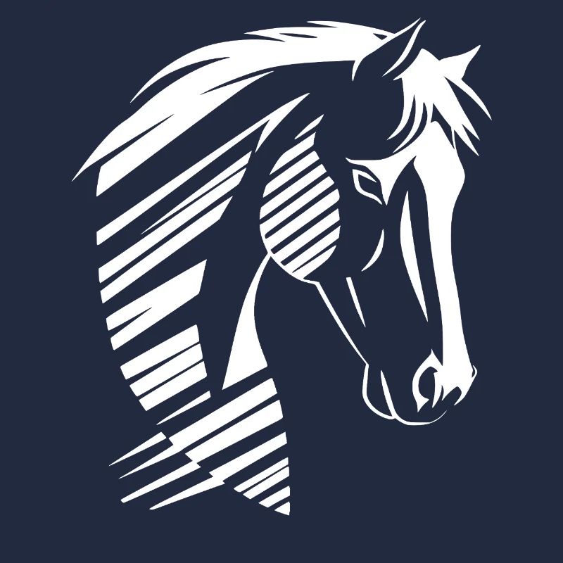 Pferdekopf Silhouette – Starkes Design