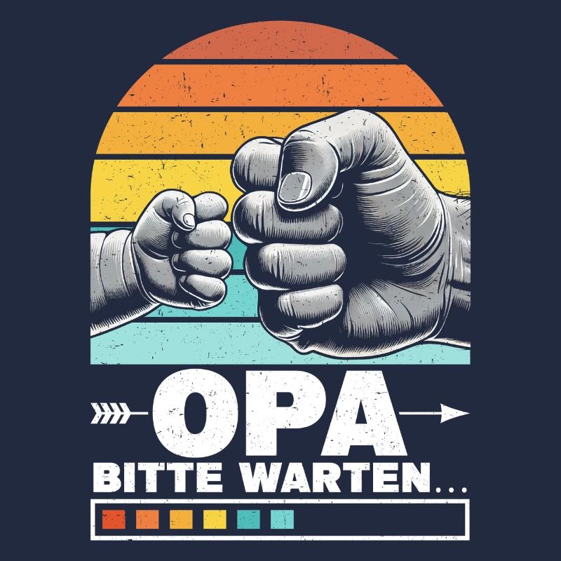 Opa Bitte Warten Baby Großvater Pops Großeltern