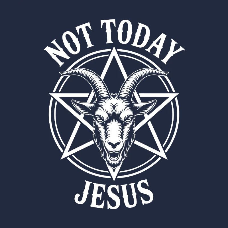 Not Today Jesus Goat Emblem