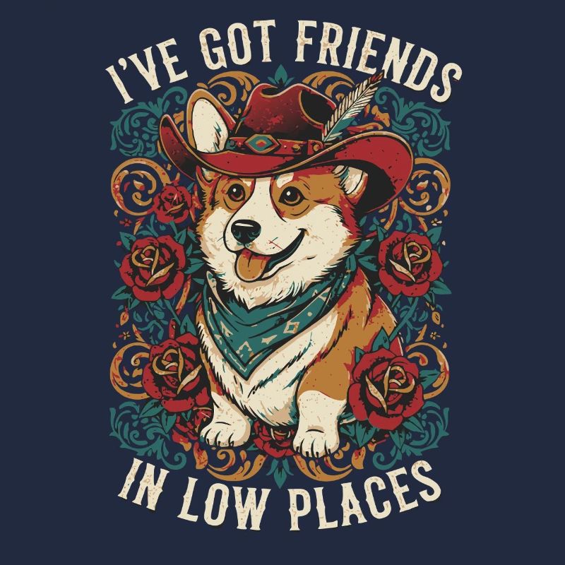 Cowboy Corgi Hund