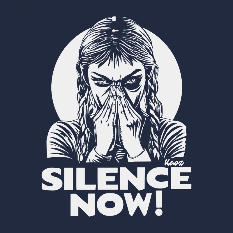 Silence maintenant Emblème du visage