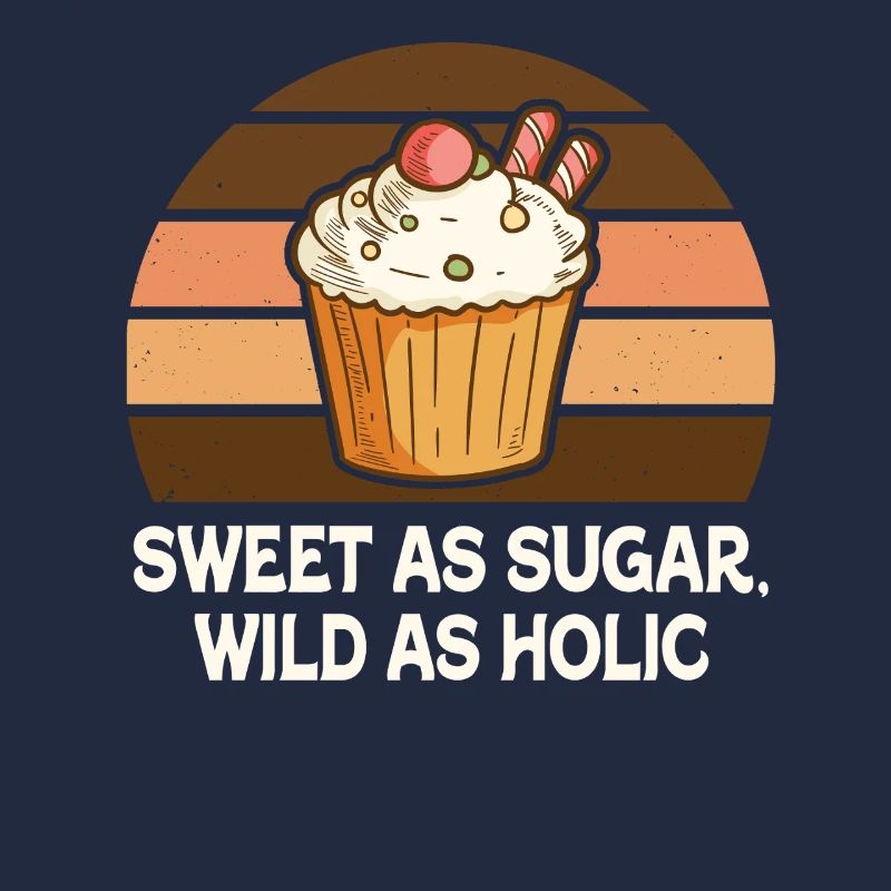 Süßer Cupcake-Retro-Sonnenuntergangsglanz