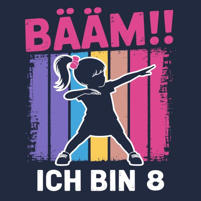 Bääm Ich bin 8 Dabbing Mädchen 8. Geburtstag