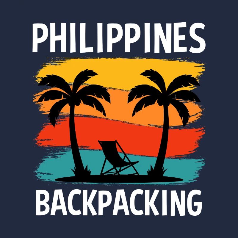 Conception du coucher de soleil dans la randonnée à dos aux Philippines