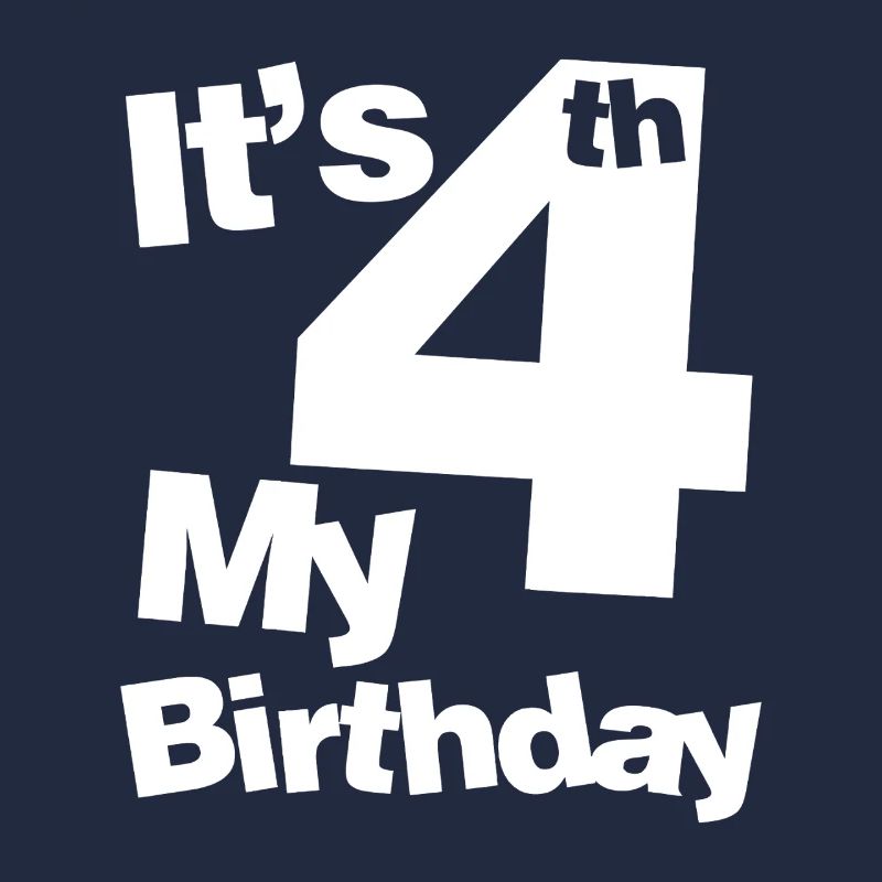 Graphisme en caractères gras pour son 4e anniversaire