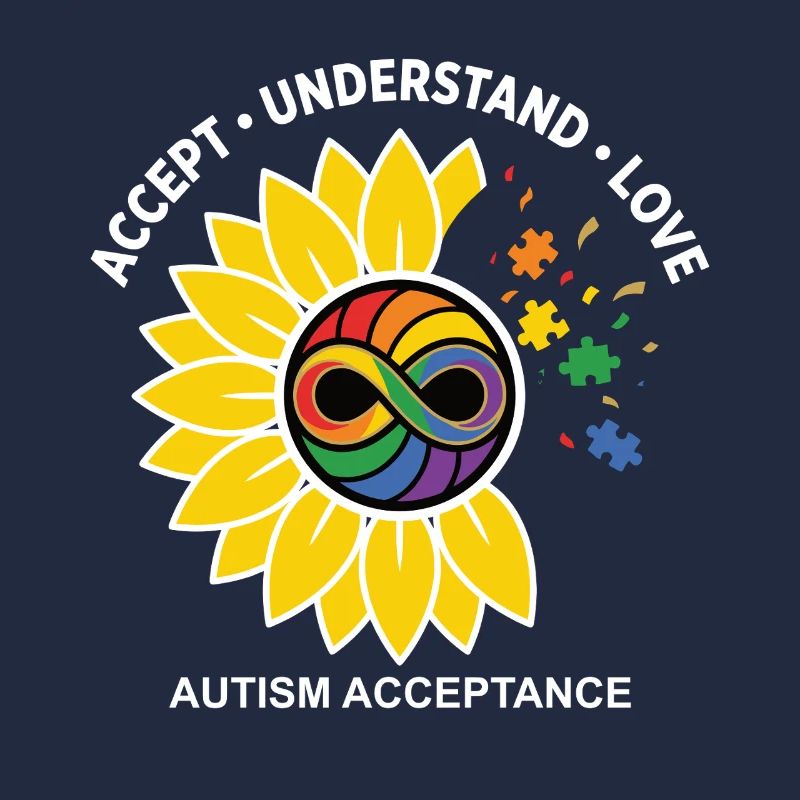 Icône du tournesol d’acceptation de l’autisme