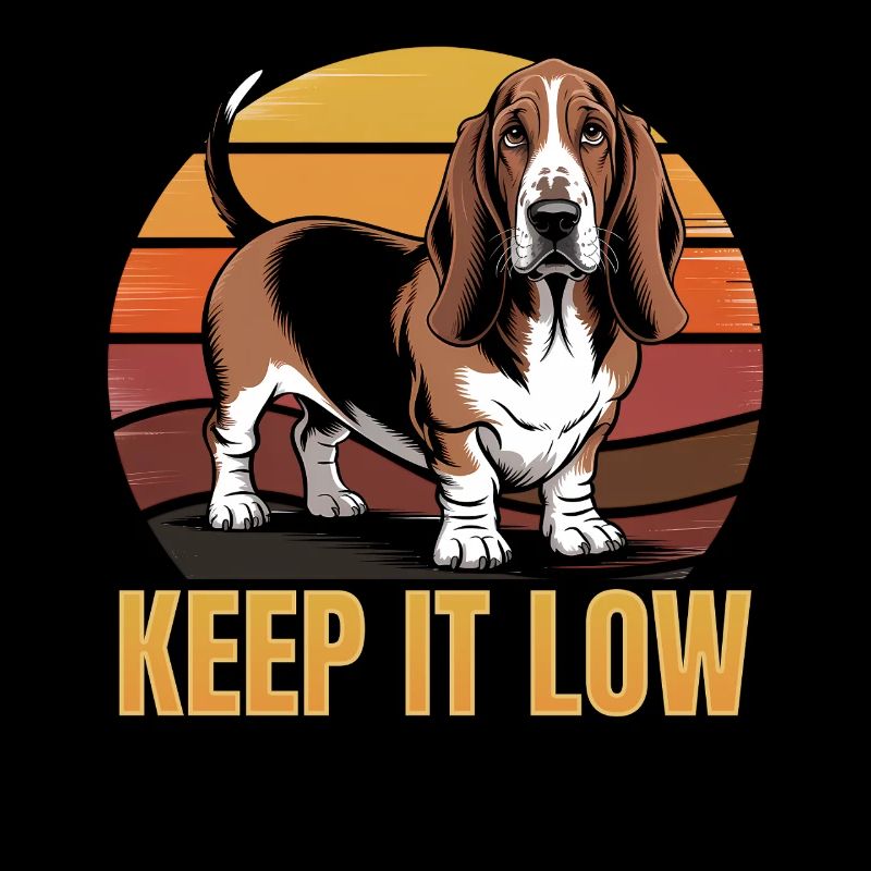 Basset Hound de race de chien drôle