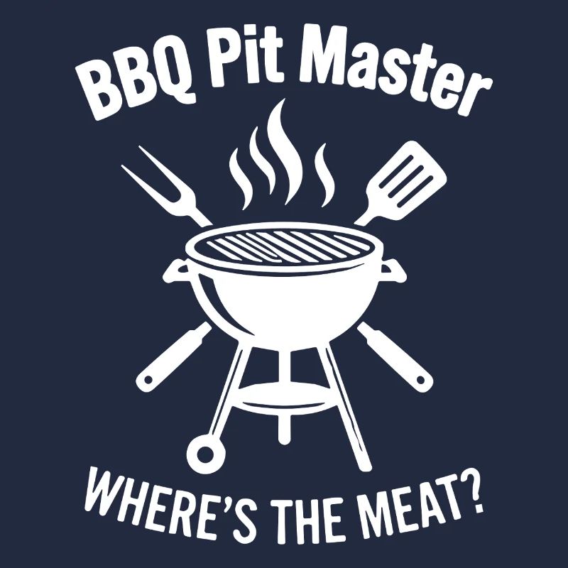 BBQ PIT MASTER WHERE'S THE MEAT Grill Graphic