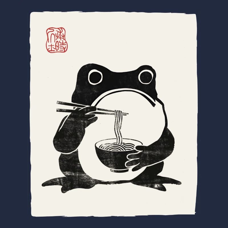 Japanese Grumpy Frog Ramen Noodle Feast