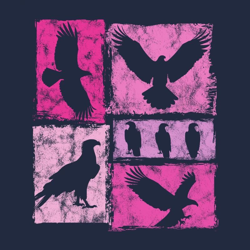 Silhouettes graphiques rétro Eagle