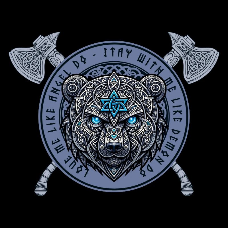 Logo de l’ours viking – Force et protection