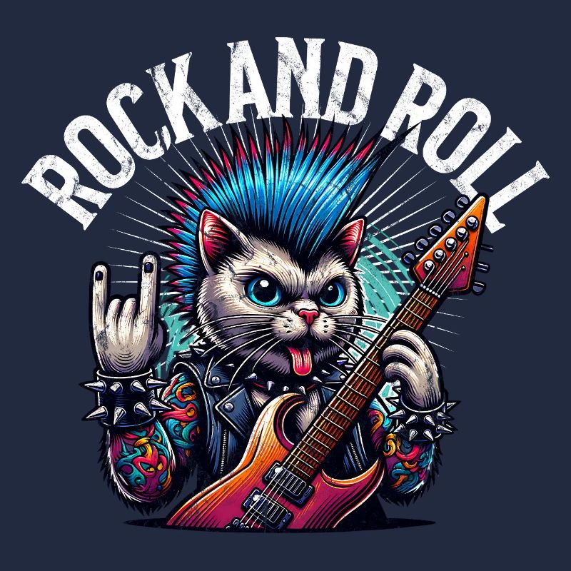 Cat Guitariste de Rock and Roll