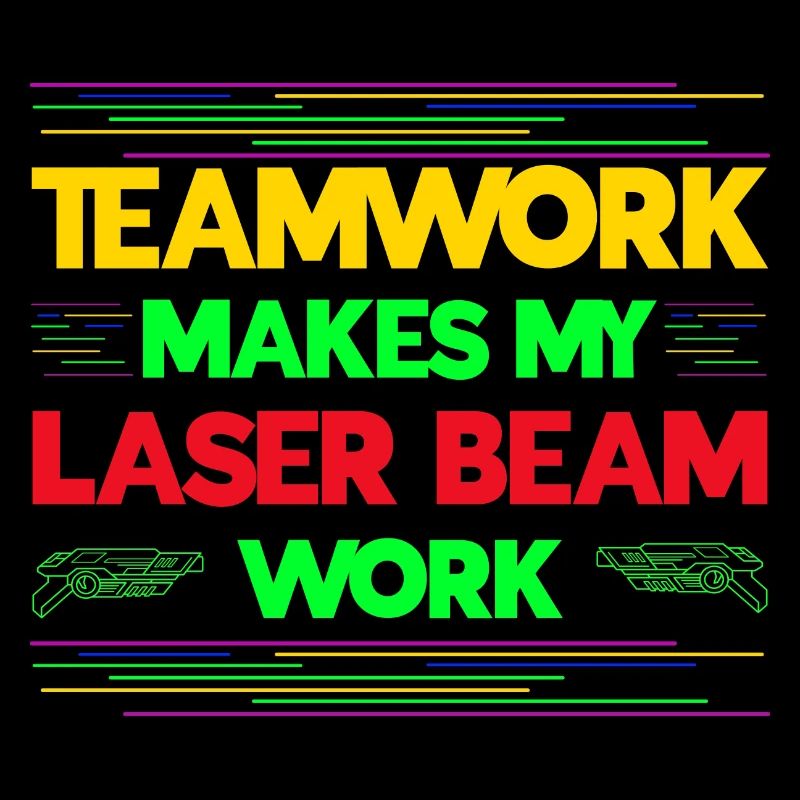 Le travail d’équipe rend mon idée de laser tag de travail à faisceau laser