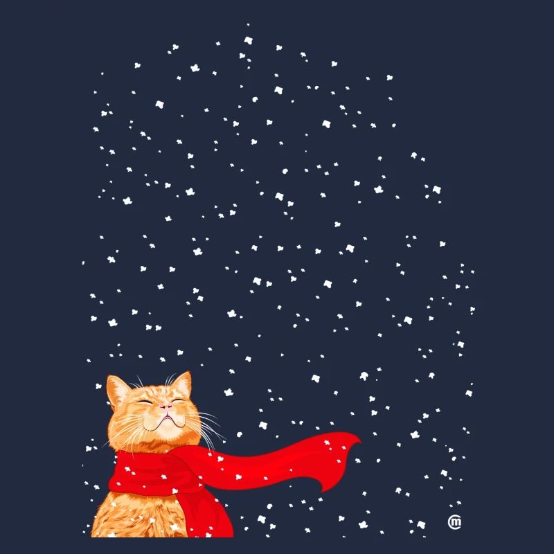 Schneekatze getigert