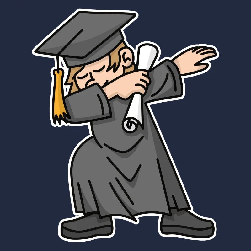 Junge Student dab dabbing Absolvent Schule