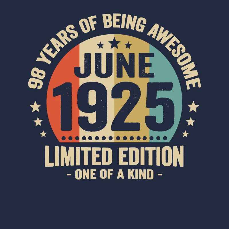 Juni 1925 98-jähriges Jubiläum Vintage-Geschenkidee