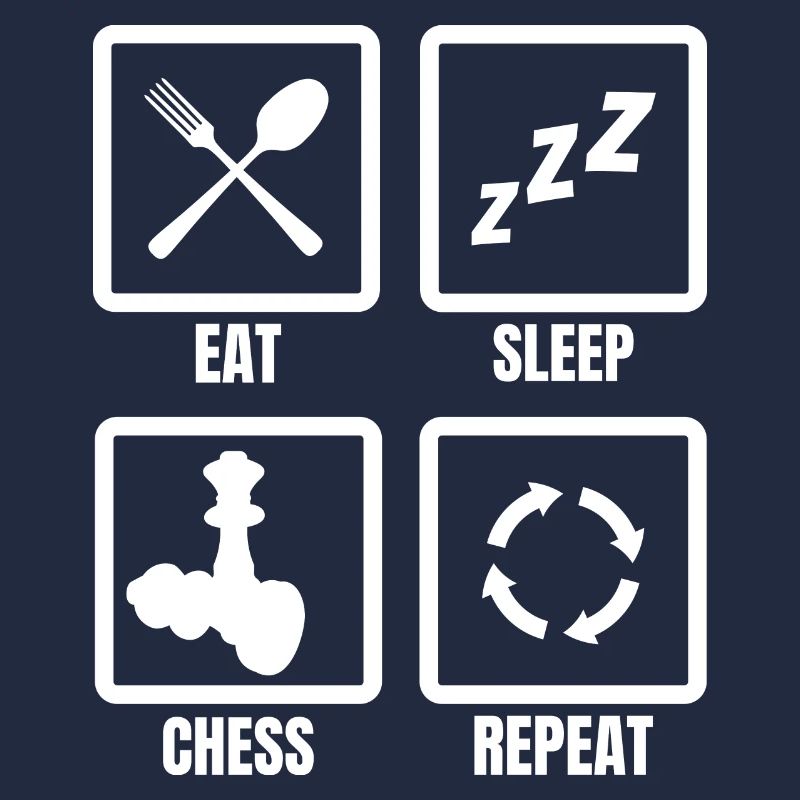 Manger, dormir, jouer aux échecs, répéter