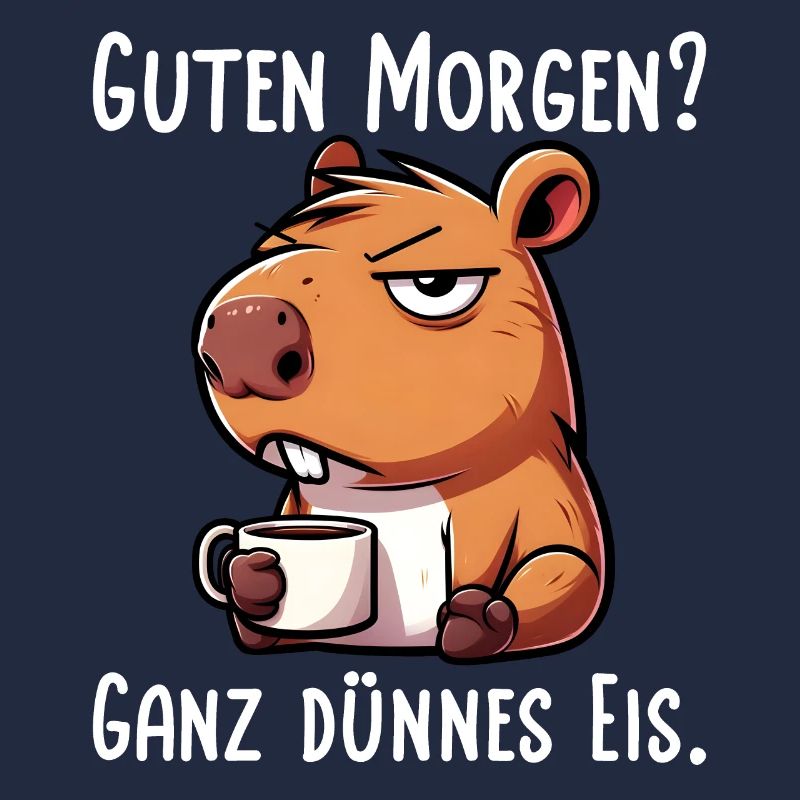Capybara Guten Morgen Ganz Dünnes Eis