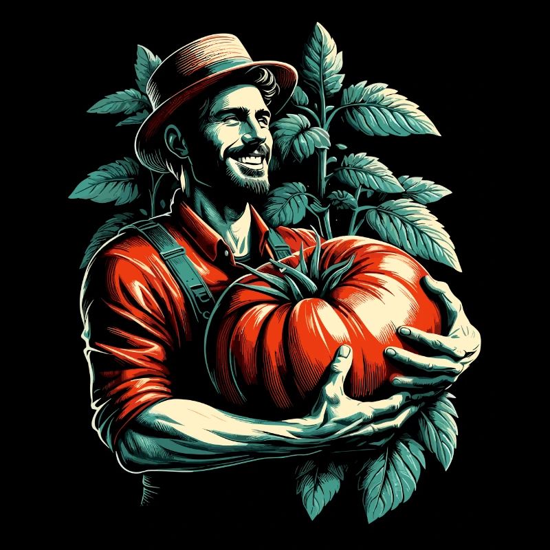 Tomate XXL groß Mann glücklich Geschenk