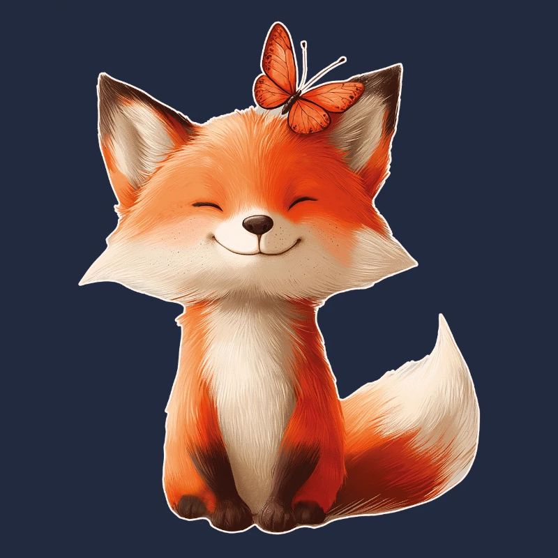 Fox with Butterfly