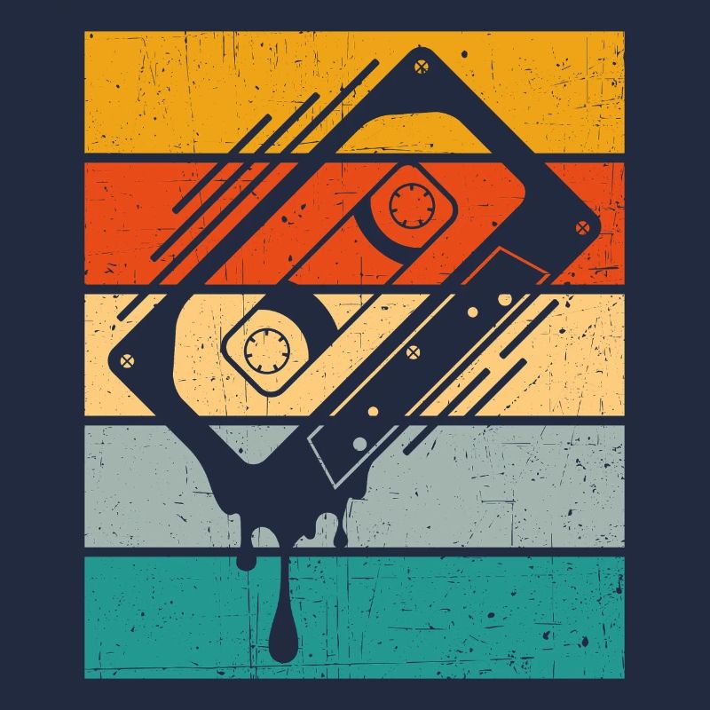 Dripping Cassette Tape Retro