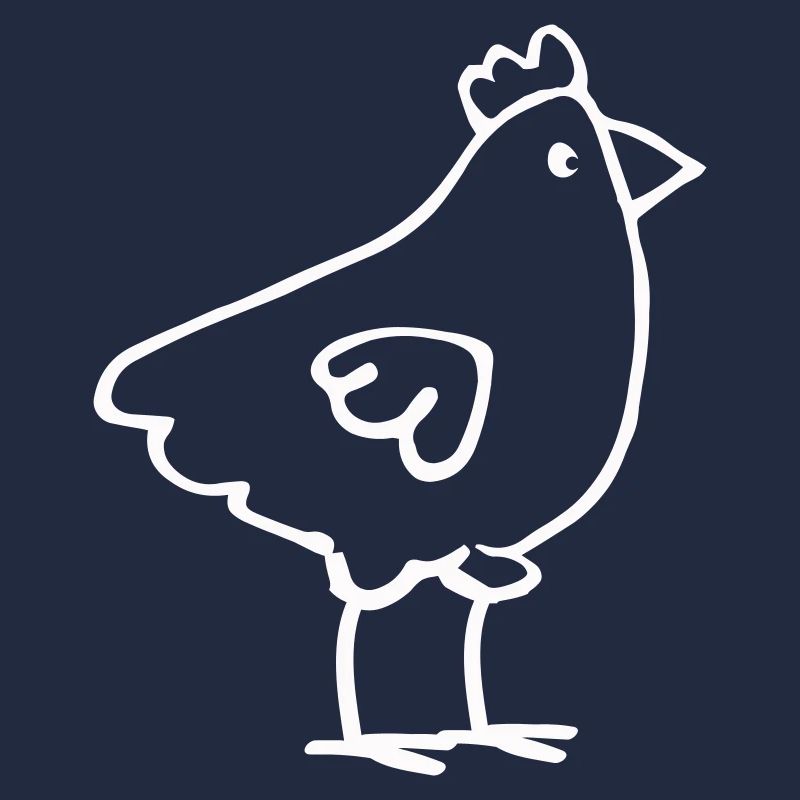 Minimalist chicken line drawing