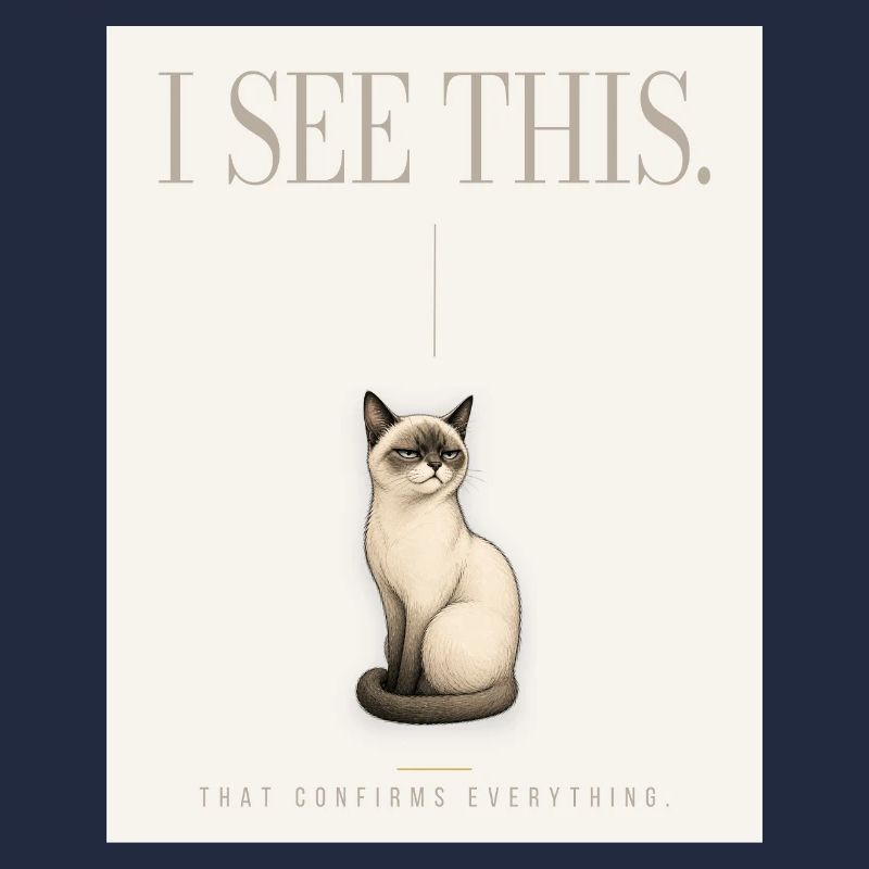 JE VOIS ÇA. Noble Cat Introverti Conception du Mème
