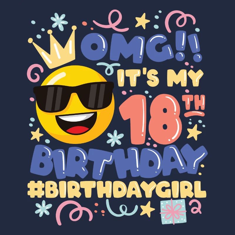 Omg! c’est mon émoticône de fille de 18e anniversaire