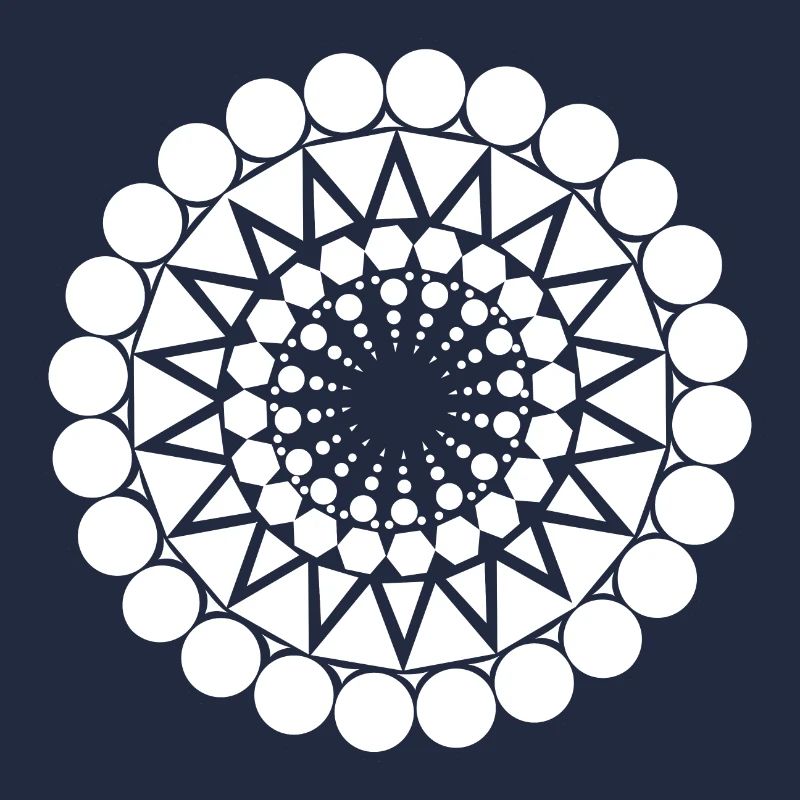 Triangle géométrique mandala forme de motif rond