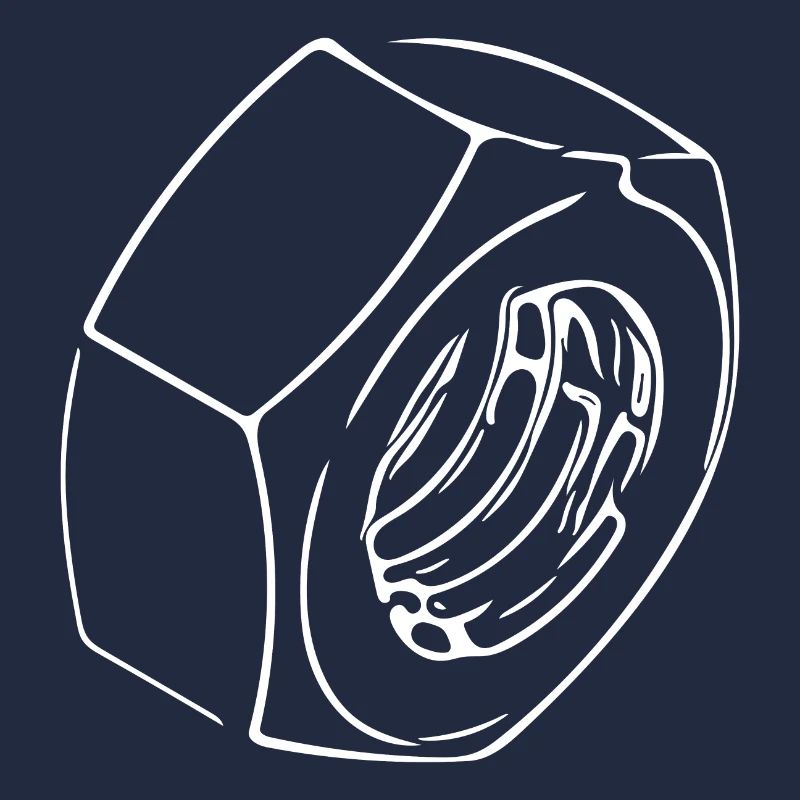 Schraubenmutter mit vintage Gewinde