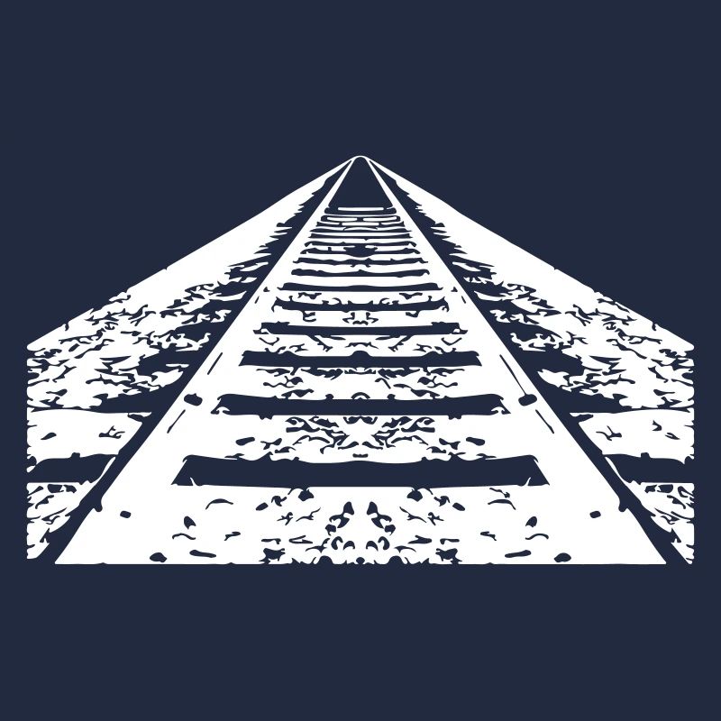 Train rails into the horizon